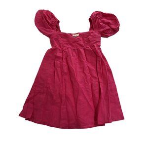 JAAF Gathered Mini Dress in Hot Pink